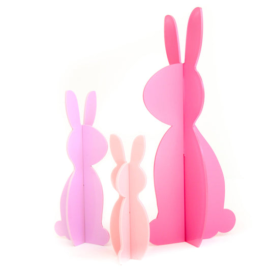 Pink Acrylic Bunny Large