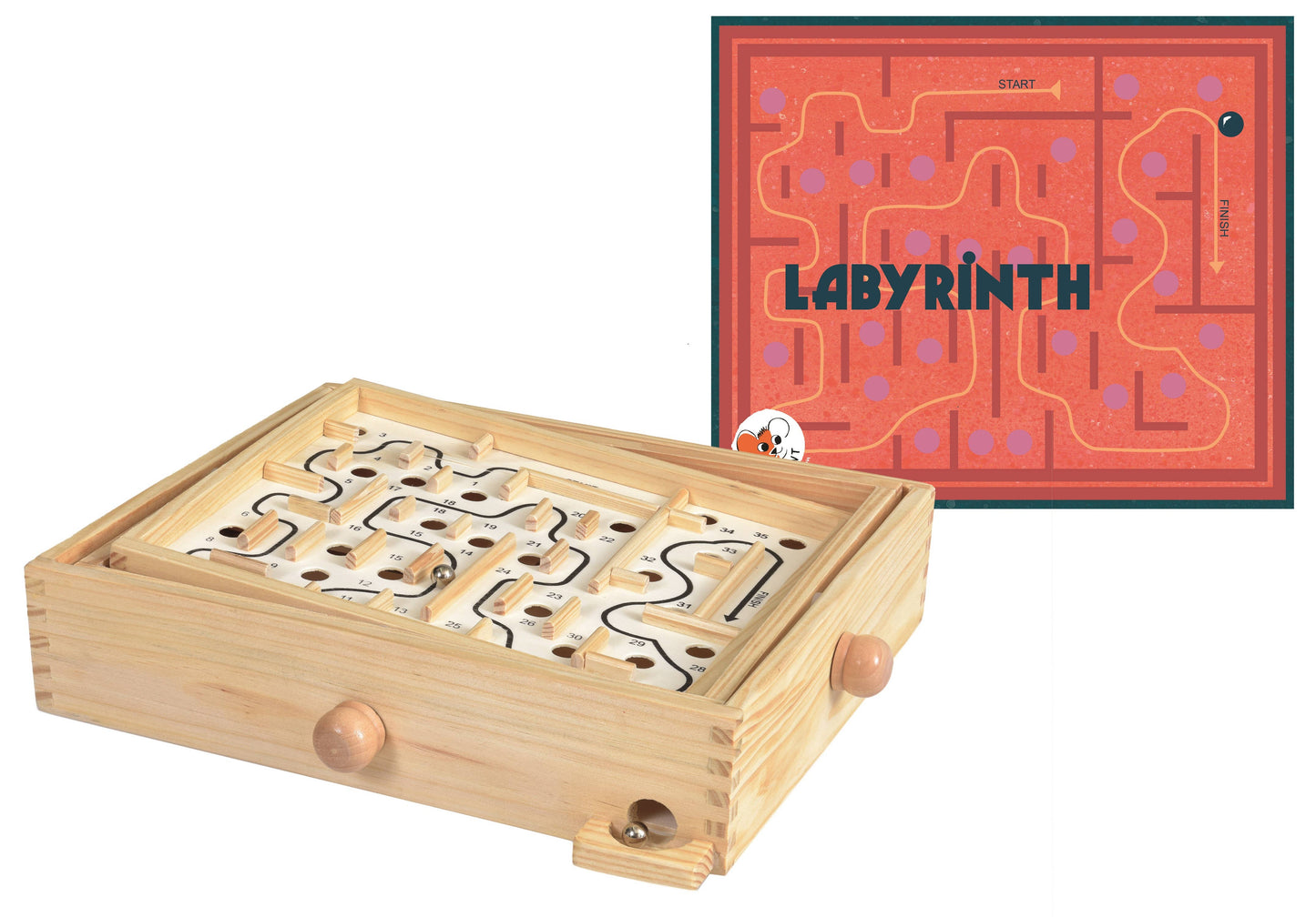 Wood Labyrinth Game