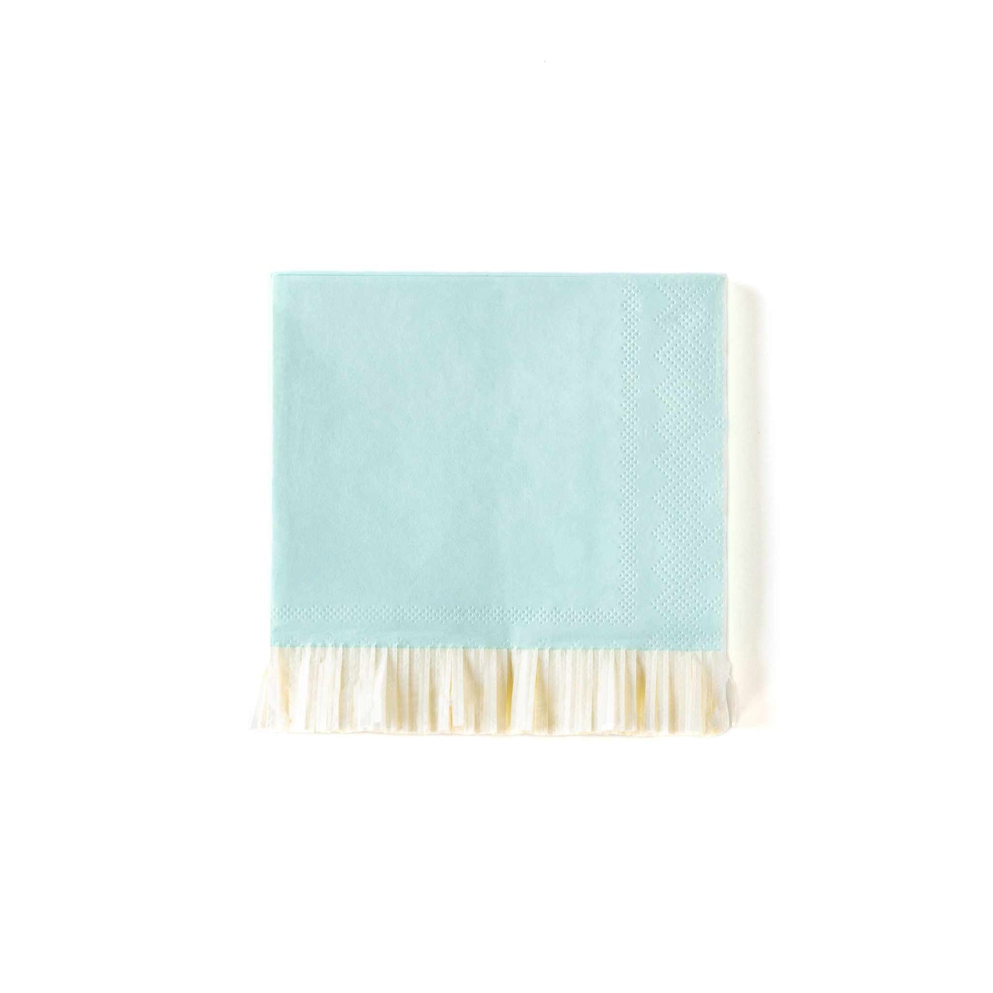Baby Blue Fringed Cocktail Napkins 25ct