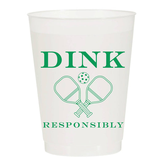 Dink Responsibly Pickleball Racket Set of 10 Reusable Cups