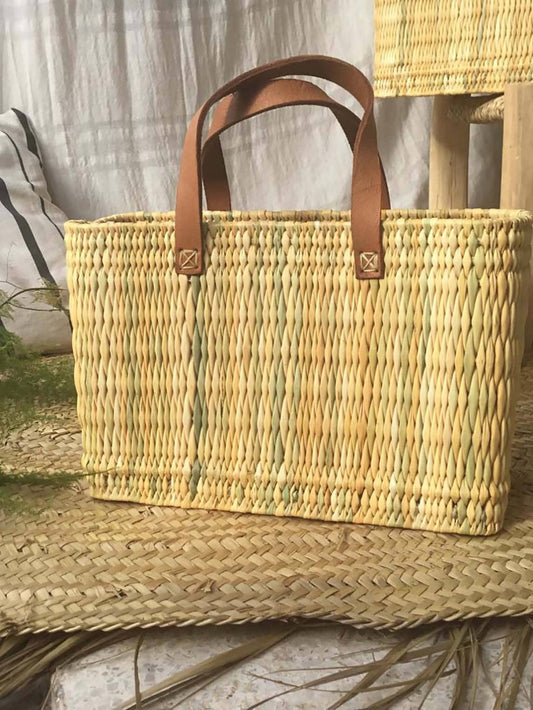 Small Straw Beach Basket natural