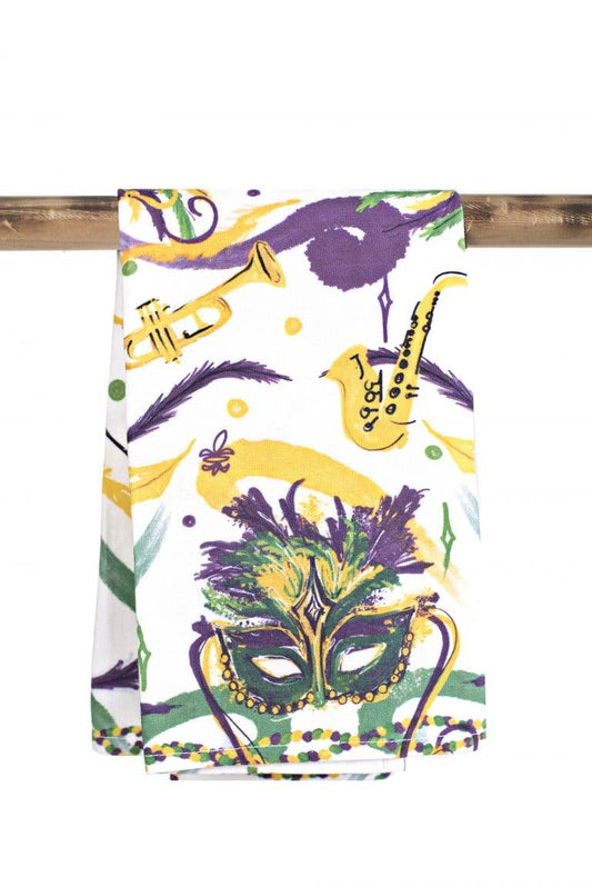 Kitchen Towel -  Mardi Gras Mask