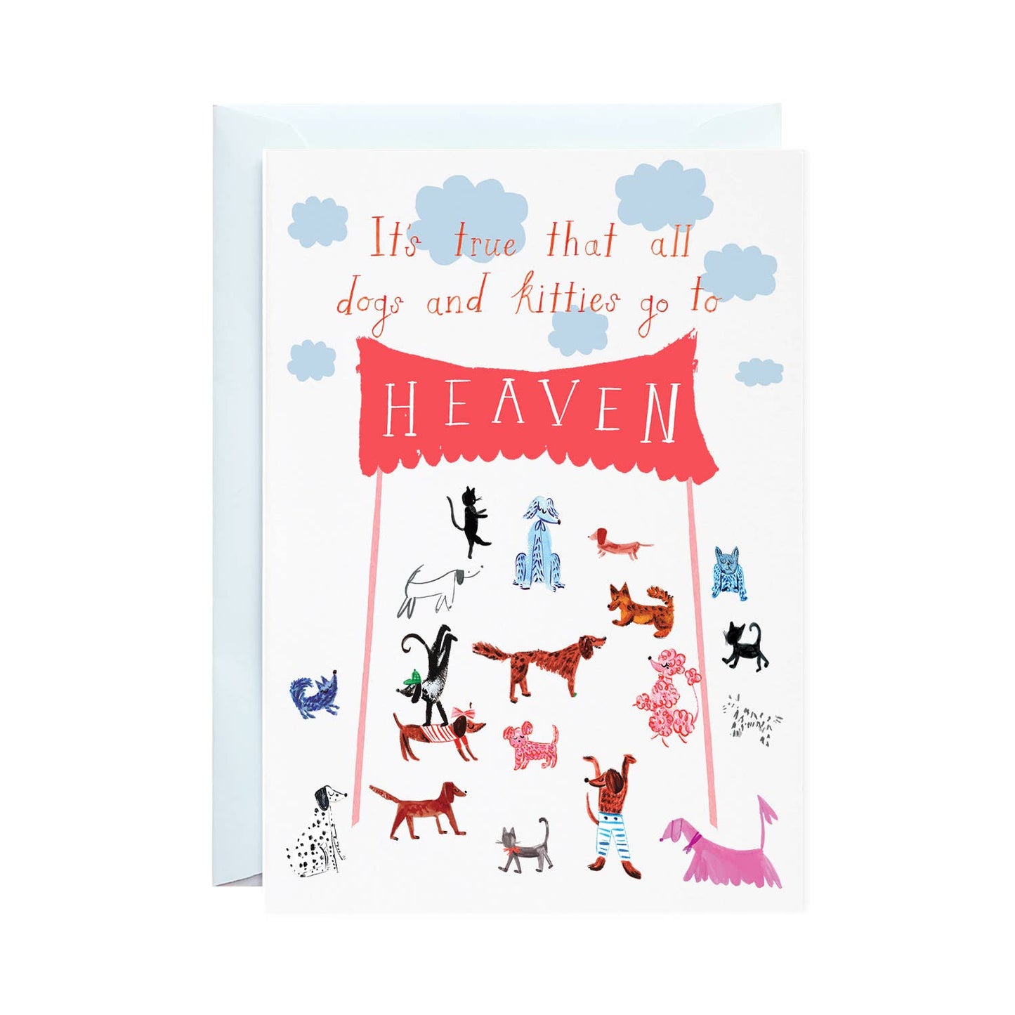 Doggies in Heaven - Greeting Card